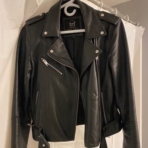 Zara real leather jacket